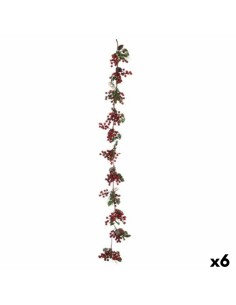 Guirlande de Noël Krist+ B9M-1007B Vert Plastique Fruits rouges 15 x 7,5 x 156 cm Branche (6 Unités)