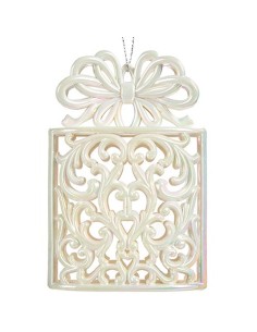 Décorations de Noël Boîte Cadeau Paillettes Nacre noire Plastique 7,4 x 11,5 x 4 cm (24 Unités) 2