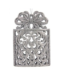 Décorations de Noël Boîte Cadeau Argenté Plastique Paillettes 7,5 x 11,5 x 4 cm (24 Unités) 2