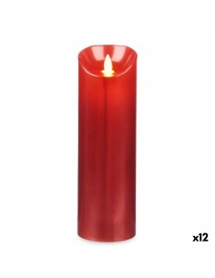 Bougie LED Acorde L-Y8025-YBH-R Rouge 8 x 8 x 25 cm (12 Unités)