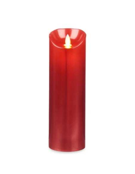 Bougie LED Acorde L-Y8025-YBH-R Rouge 8 x 8 x 25 cm (12 Unités)