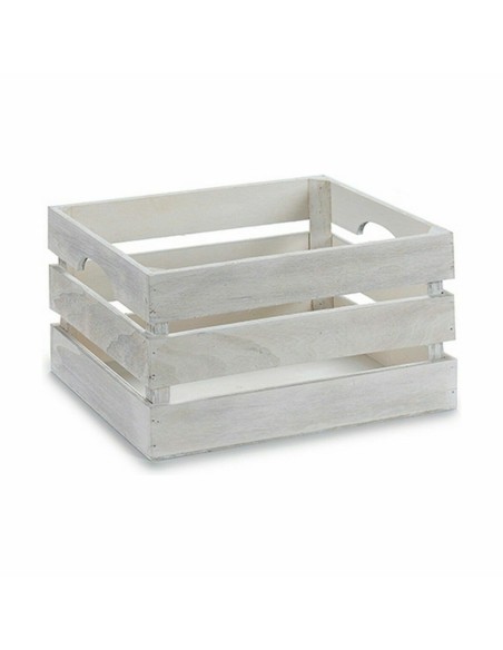 Boîte Décorative Blanc Bois 31 x 16 x 21 cm (18 Unités)