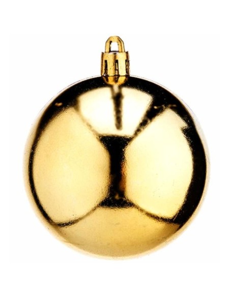 Lot de boules de Noël Doré PVC Ø 7 cm (12 Unités)