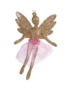 Décorations de Noël Fée champagne Plastique Paillettes 8 x 12 x 5 cm (24 Unités) 2