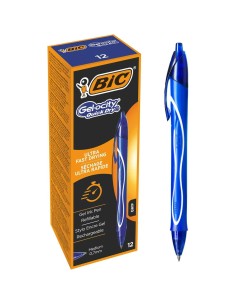 Stylo gel Bic Gel-ocity Quick Dry Bleu 0,7 mm 2