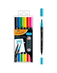 Feutres Bic 989694 Noir (6 Unités)