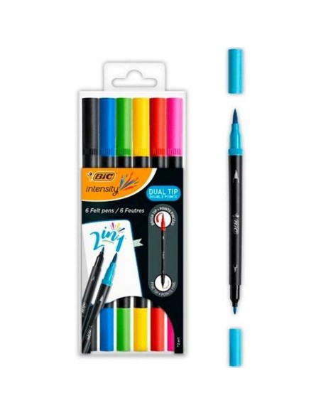 Feutres Bic 989694 Noir (6 Unités)