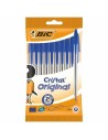 Ensemble de Stylos Bic Cristal Original 516352 Bleu (10 Unités)