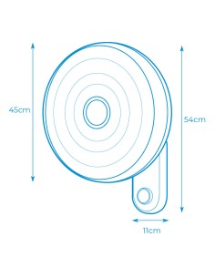 Ventilateur Mural EDM 33526 Blanc 50 W 55 W Ø 45 cm 2