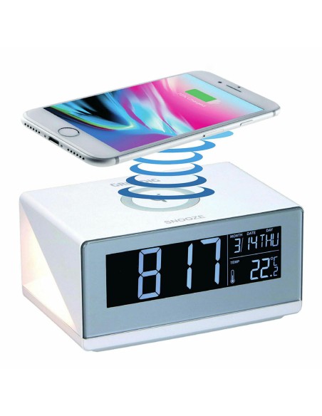 Montre-Réveil avec Chargeur sans Fil Grundig Blanc