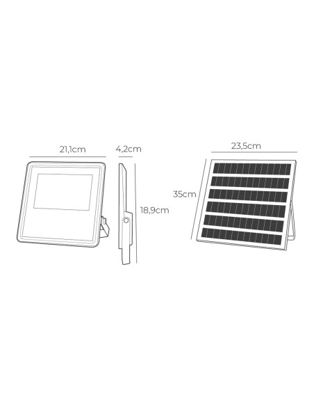 Projecteur EDM 31857 Slim 100 W 1200 Lm Solaire (6500 K)