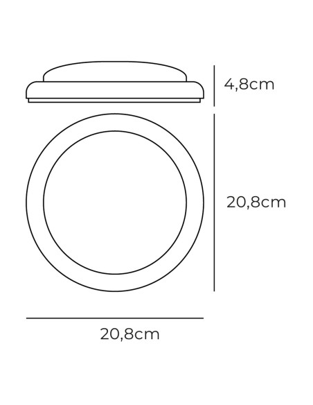 Applique Murale EDM 32446 Blanc Plastique F 18 W 120 W 1820 Lm Capteur de Mouvement Capteur de lumière Rond (4000 K)