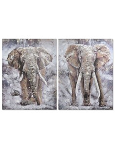 Cadre Home ESPRIT Eléphant Colonial 90 x 3 x 120 cm (2 Unités)