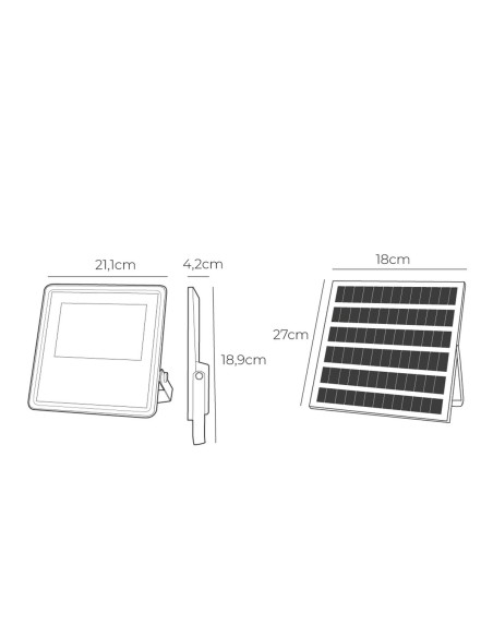 Projecteur EDM 31856 Slim Gris 50 W 600 lm Solaire (6500 K)