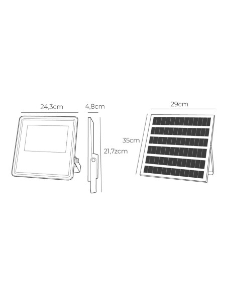 Projecteur EDM 31858 Slim 200 W 1800 Lm Solaire (6500 K)