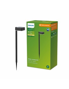 Borne de jardin solaire Philips Vynce 1,5 W 10,5 x 13,5 x 54 cm Noir Plastique Carré (2700 K) (Vert tendre) (1 Unité)