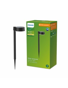 Borne de jardin solaire Philips Vynce 1,5 W 11,2 x 14,2 x 54 cm Noir Plastique Rond (2700 K) (Vert tendre) (1 Unité)