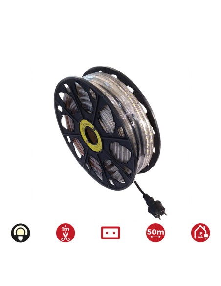 Bandes LED EDM 72701 4,2 W x 1 m 50 m Lumière chaude 3200 K 350 lm