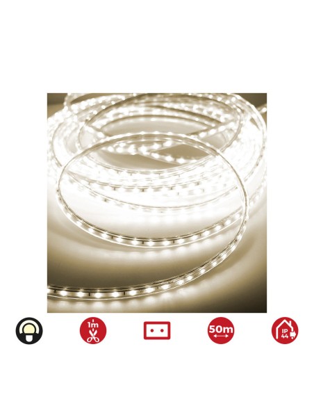 Bandes LED EDM 72701 4,2 W x 1 m 50 m Lumière chaude 3200 K 350 lm