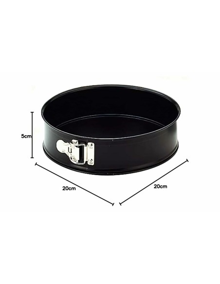 Moule amovible Ibili 820120 Acier Ø 20 x 6,8 cm Noir Rond