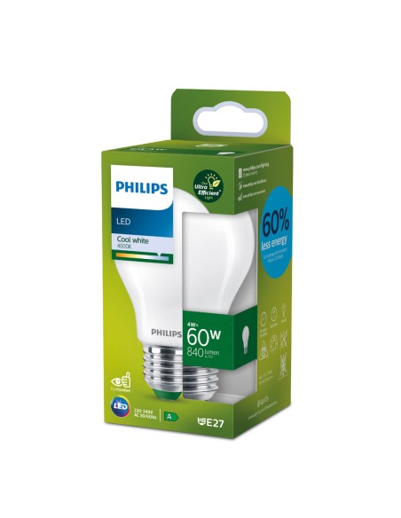 Lampe LED Philips Ultra Efficient Led Classic 4 W 60 W E27 840 lm Blanc (4000 K)
