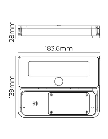 Applique LED EDM 31821 Polycarbonate ABS 12 W 1600 lm Solaire (6500 K)