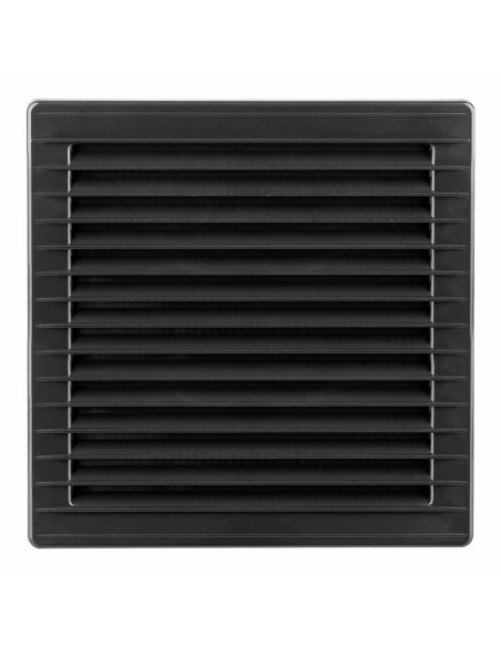 Grille de ventilation EDM 87726 Anthracite 17 x 17 x 1,15 cm Moustiquaire