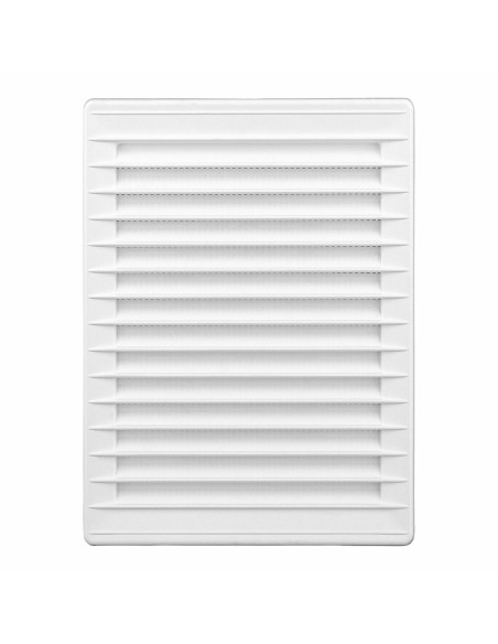 Grille de ventilation EDM 87733 Blanc 13,7 x 20,7 cm Moustiquaire