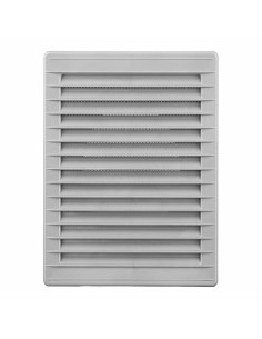 Grille de ventilation EDM 87734 Gris 13,5 x 20,5 cm Moustiquaire