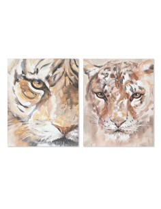 Cadre Home ESPRIT Colonial Tigre 80 x 3,7 x 100 cm (2 Unités)
