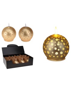 Bougie LED Lifetime Doré Boule de Noël (AAA) 2