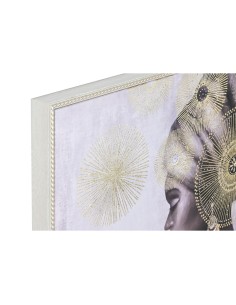 Cadre Home ESPRIT Colonial Doré Africaine 80 x 2,8 x 80 cm (2 Unités) 2