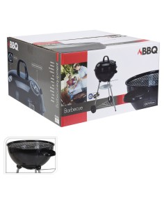 Roues de barbecue au charbon de bois Noir 47 x 90 cm Ronde 2