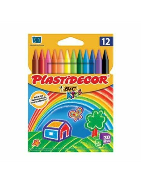 Crayons gras de couleur Bic Multicouleur