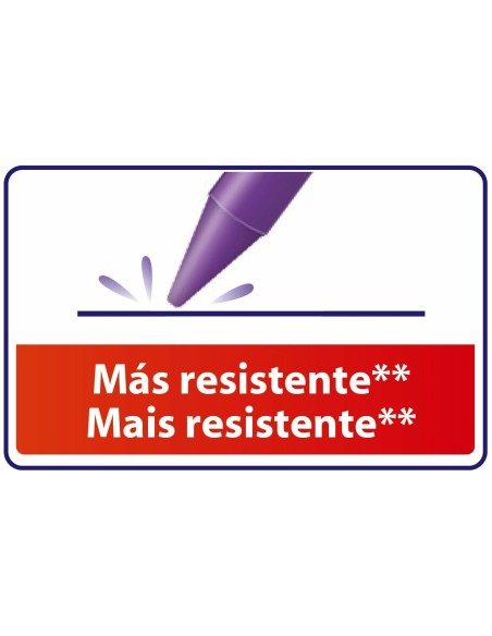 Crayons gras de couleur Bic Multicouleur