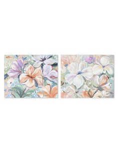 Cadre Home ESPRIT Fleurs Shabby Chic 100 x 3,7 x 80 cm (2 Unités)