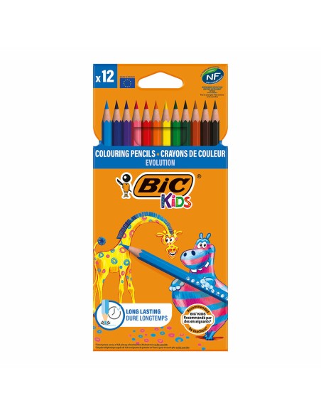 Crayons de couleur Bic Multicouleur 12 Pièces
