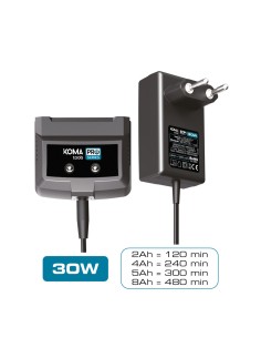 Chargeur de batterie Koma Tools 4 Ah 2 Ah 5 Ah 8 Ah 20 V 100-240 V~50/60 Hz 2