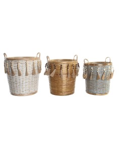 Set de basket DKD Home Decor Multicouleur Bambou Boho 49 x 45 x 54 cm