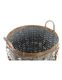 Set de basket DKD Home Decor Multicouleur Bambou Boho 49 x 45 x 54 cm 2