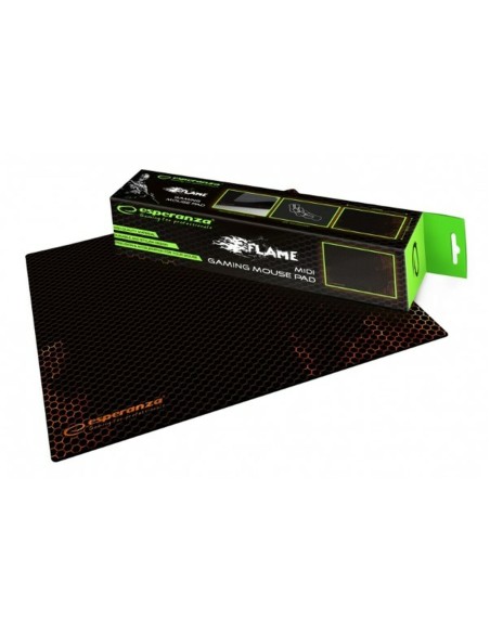 Tapis Antidérapant Esperanza EGP101R Noir Orange Imprimé
