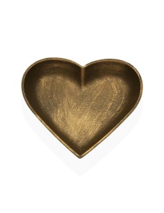 Figurine Décorative Versa Doré Coeur 25 x 25 x 3,5 cm