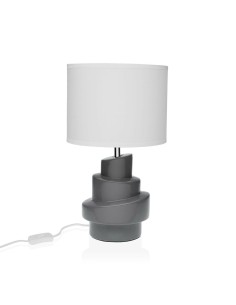 Lampe de bureau Versa Gris Blanc Céramique 40 W 20 x 35 cm