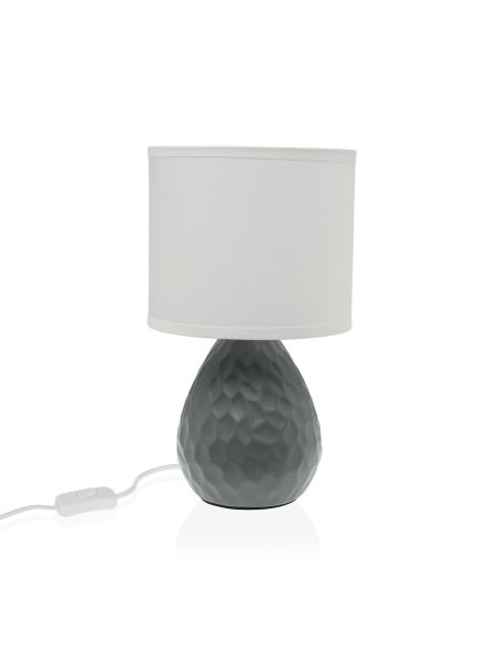 Lampe de bureau Versa Gris Blanc Céramique 40 W 15,5 x 27,5 cm