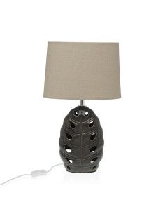 Lampe de bureau Versa Argenté Céramique 13 x 33 x 25 cm