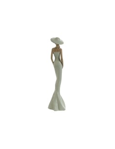 Figurine Décorative Home ESPRIT Blanc Vert Femme 7,5 x 7,5 x 30 cm (2 Unités) 2