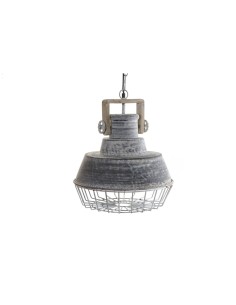 Suspension Home ESPRIT Gris Bois Métal Fer 25 W 39 x 39 x 45 cm