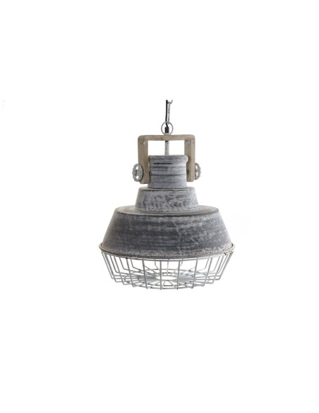 Suspension Home ESPRIT Gris Bois Métal Fer 25 W 39 x 39 x 45 cm