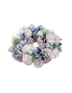 Couronne de Noël Bleu Multicouleur Plastique Foam 26 x 26 x 7,5 cm