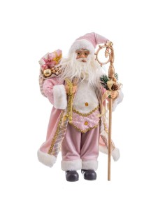 Décorations de Noël Rose Plastique Polyrésine Tissu 45 cm 2